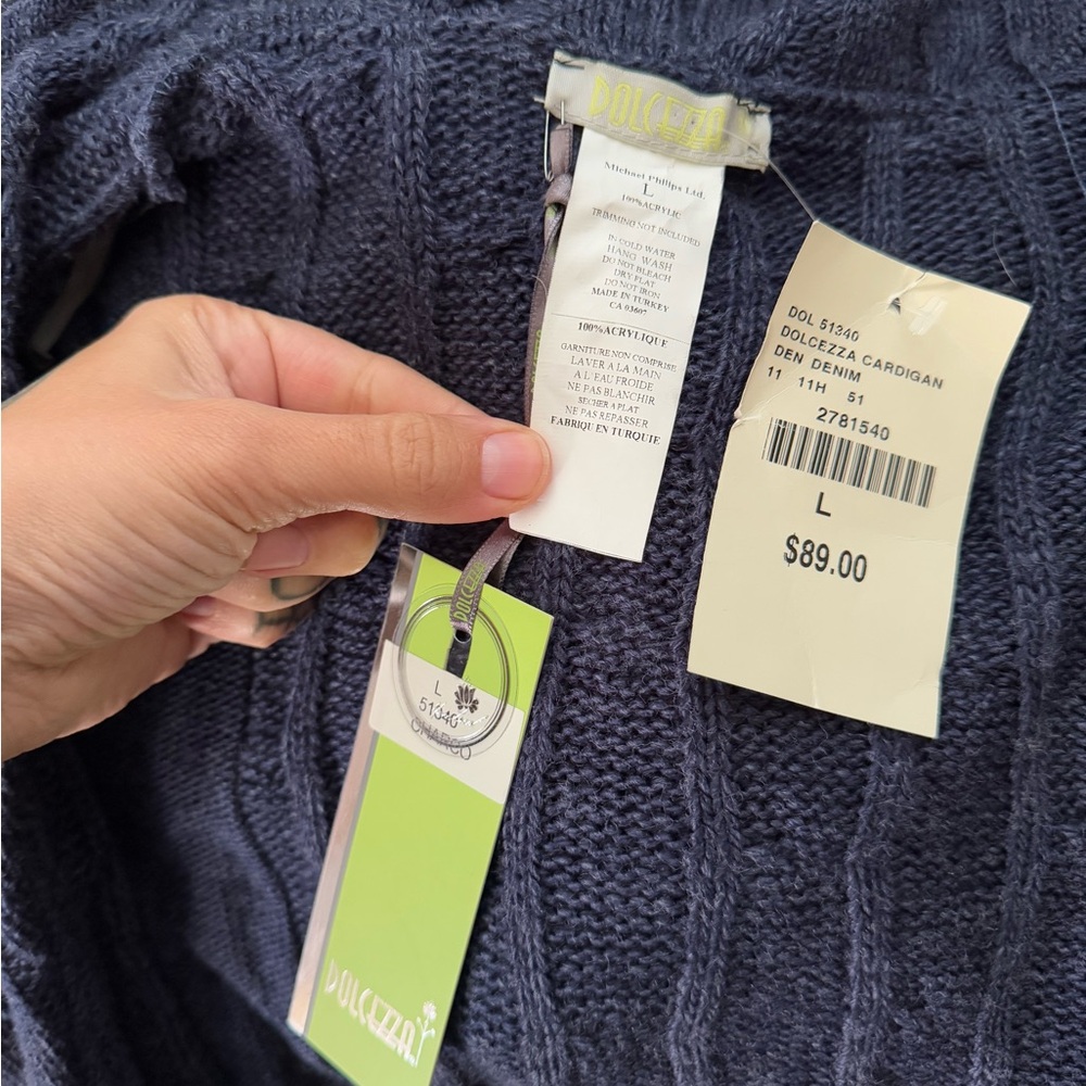 New With Tags Dolcezza Ruffle Boho Sweater - Picture 5 of 5